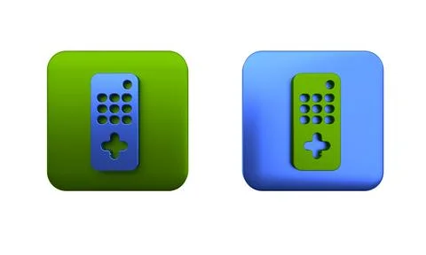 Colorful Remote control icon isolated on white background. Square button. 3.. Stock Illustration