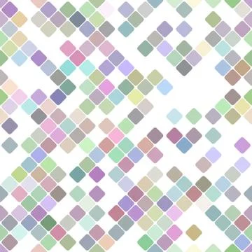 Colorful repeating diagonal square pattern background design - vector graphic Stock Illustration