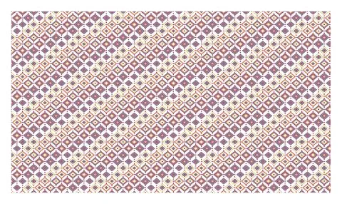Colorful repeating diamond pattern with small red dots on white vector grap.. 스톡 일러스트