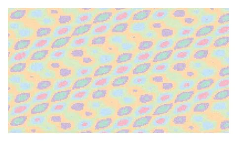 Colorful repeating pattern with pastel organic shapes and mosaic tile textu.. Illustrazione stock