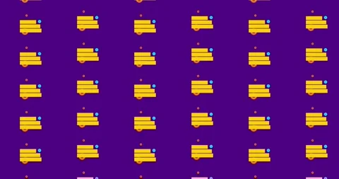Colorful Repeating Pattern of Stacked Boxes on Wheels Stock Footage 309892168