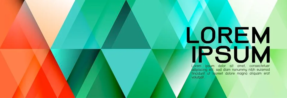Colorful repeating triangles gradient geometric in contemporary style. Stock Illustration