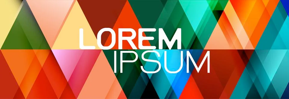 Colorful repeating triangles gradient geometric in contemporary style. Stock Illustration