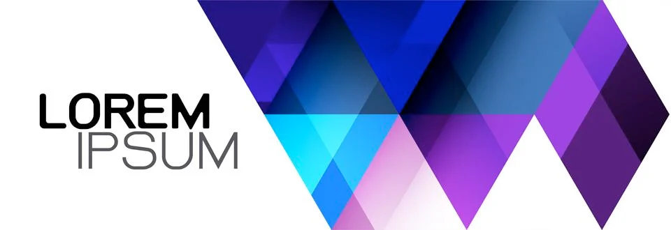 Colorful repeating triangles gradient geometric in contemporary style on white. Stock Illustration