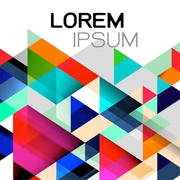 Colorful repeating triangles gradient geometric in contemporary style on white. Stock Illustration