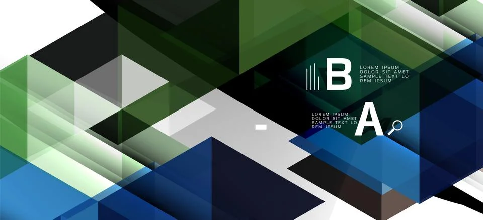 Colorful repeating triangles modern geometric in contemporary style on white Illustrazione stock