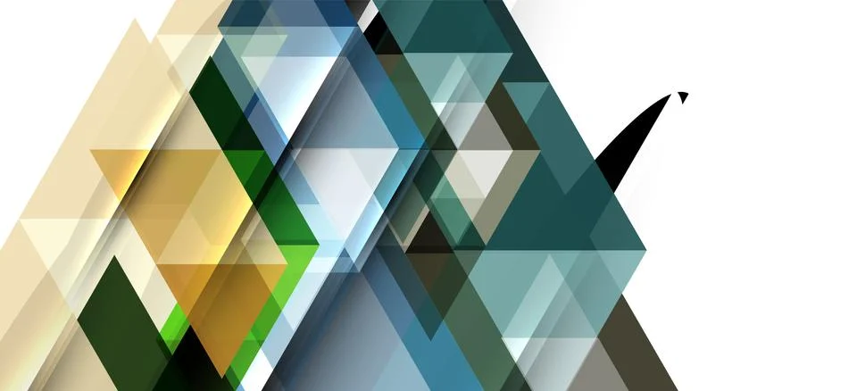 Colorful repeating triangles modern geometric in contemporary style on white Stock Illustration