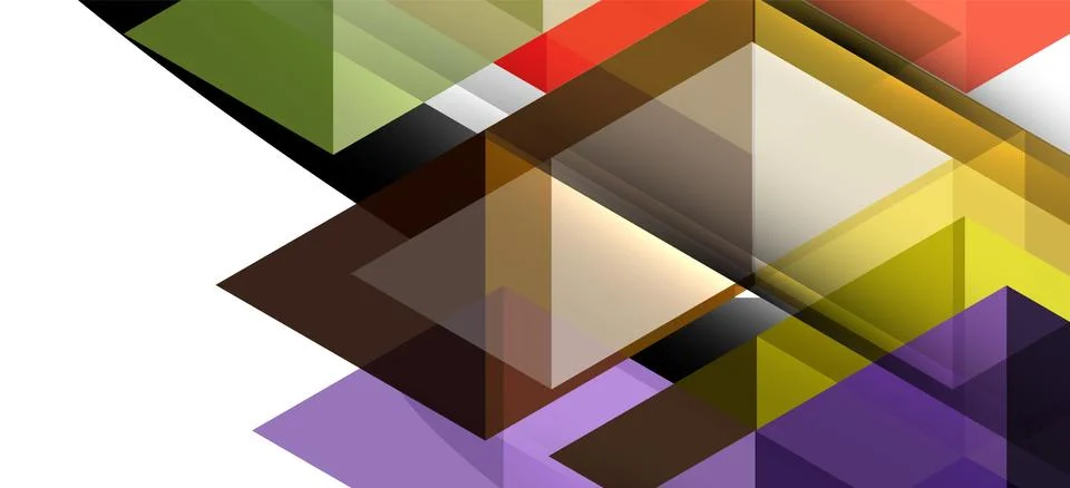 Colorful repeating triangles modern geometric in contemporary style on white Stock Illustration