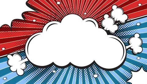 Colorful Retro Comic Book Explosion Background with Pop Art Style Stock Illustration