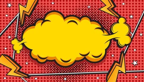 Colorful Retro Comic Book Explosion Background with Pop Art Style Stock Illustration