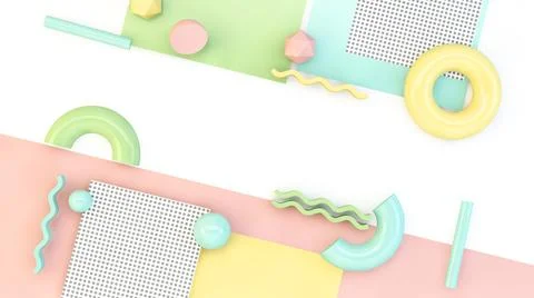 Colorful retro composition Stock Illustration