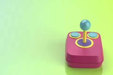 Colorful retro computer joystick Stock Illustration