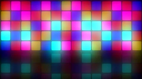 Colorful retro dancefloor backdrop Stock Footage