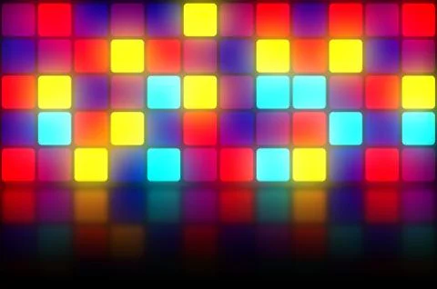 Colorful retro dancefloor backdrop Stock Illustration
