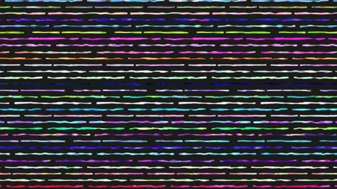 Colorful Retro Glitch Loop – VHS Static Digital Data Motion Graphic Video stock 332895518