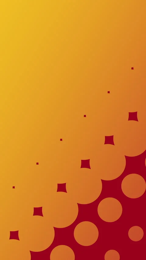 Colorful Retro Pattern, Lively Orange And Crimson Dotted Design Featuring Stock Footage 324854250