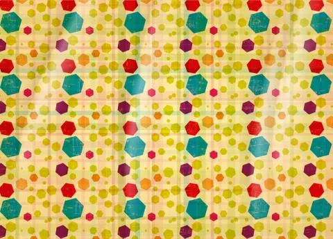 Colorful Retro Patterns Stock Illustration