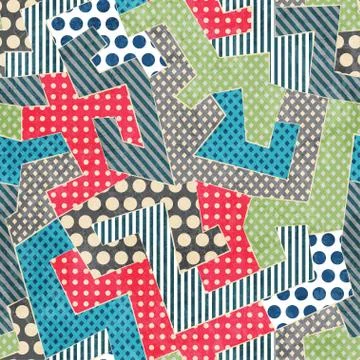 Colorful retro textile seamless pattern Stock Illustration