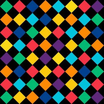 Colorful rhombuses seamless pattern. Vector illustration. Stock Illustration