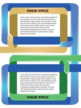 Colorful ribbon folding Vector Layout Design Stock Illustration