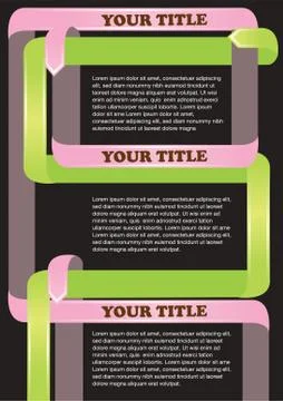Colorful ribbon folding Vector Layout Design Stock Illustration
