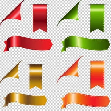 Colorful Ribbons Set Stock Illustration
