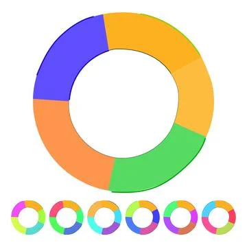 Colorful ring chart illustrating data analysis and business statistics graphi Stock Illustration