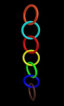 Colorful ring collection, abstract patterns Foto stock