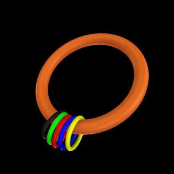 Colorful ring collection, abstract patterns Foto stock