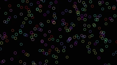 Colorful Rings Falling From Top Effect Can Be Used As Backgrounds Animated Stock Footage 238741751
