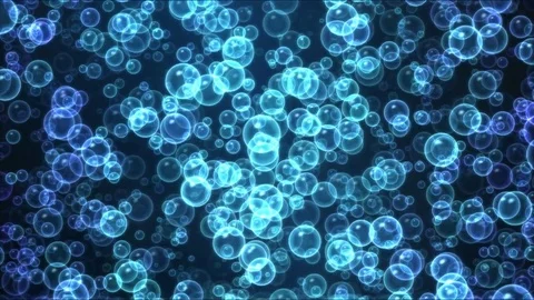 Colorful Rising Bubbles Animation - Loop Azure Stock Footage 75439681