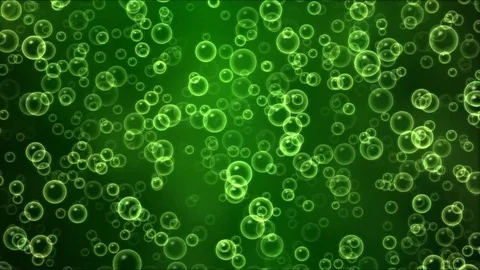 Colorful Rising Bubbles Animation - Loop Green Stock Footage 75440258