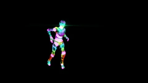 Colorful Robot House Dancing Looping Video Stock Footage 116722764