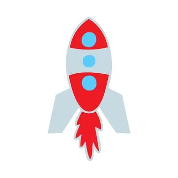 Colorful Rocket Icon Stock Illustration