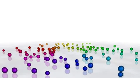 Colorful Rolling Balls - Rainbow Video stock 35842103