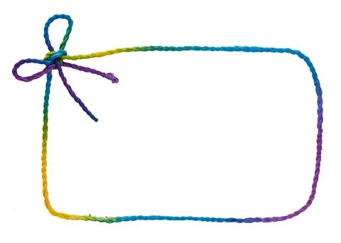 Colorful rope frame Stock Photos