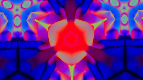 Colorful rotating background pattern. Seamless loop abstract video background Illustrazione stock