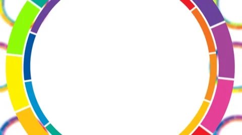 Colorful Rotating Circles Loop Stock Footage 42640955