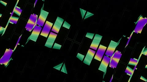 Colorful rotating looping brick background Stock Footage 201796456