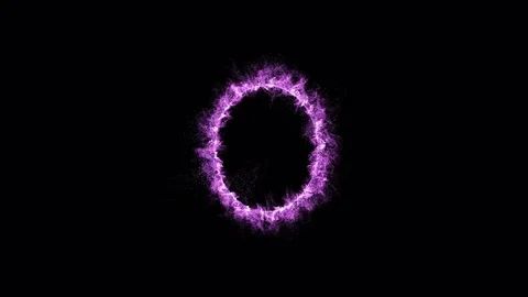 Colorful Rotating Particle Ring - Loop Purple Stock Footage 84776854