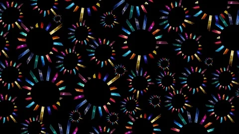 Colorful rotating shapes motion background video Stock Footage 69711234