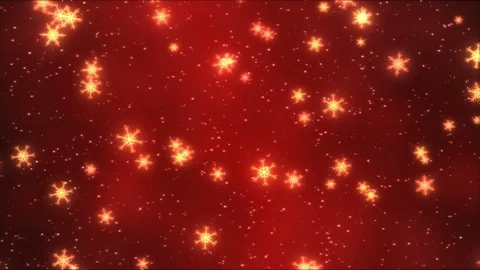 Colorful Rotating Snowflakes Falling Down - Loop Red Stock Footage 75468596