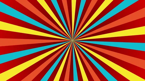 Colorful Rotating Sunburst Background with Comic Style Rays Stock Footage 334987502