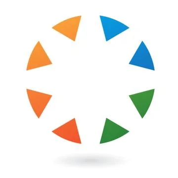 Colorful Round Abstract Icon Stock Illustration
