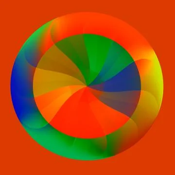 Colorful round abstract isolated button - wheel Stock Illustration