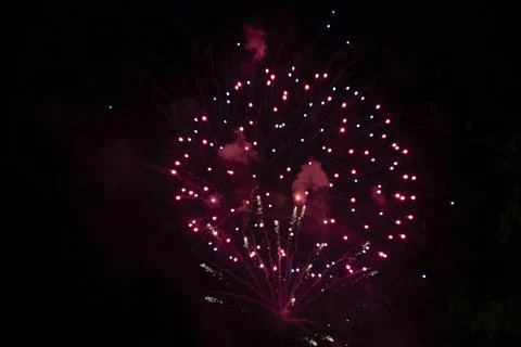 Colorful round firework Stock-Fotos