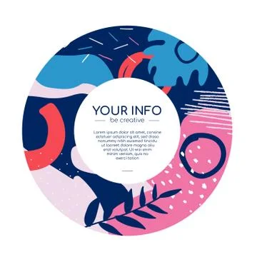 Colorful round flyer - modern vector abstract banner Stock Illustration