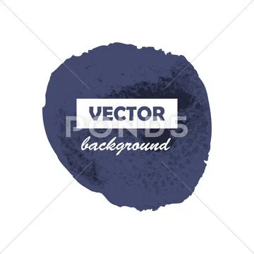 Colorful round paint stain grunge isolated, for your text, illustration Stock Illustration