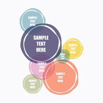 Colorful round shape text banner design Stock Illustration