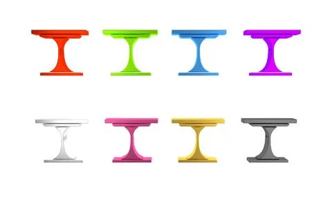 Colorful Round table icon isolated on white background. Minimalism concept... Illustrazione stock